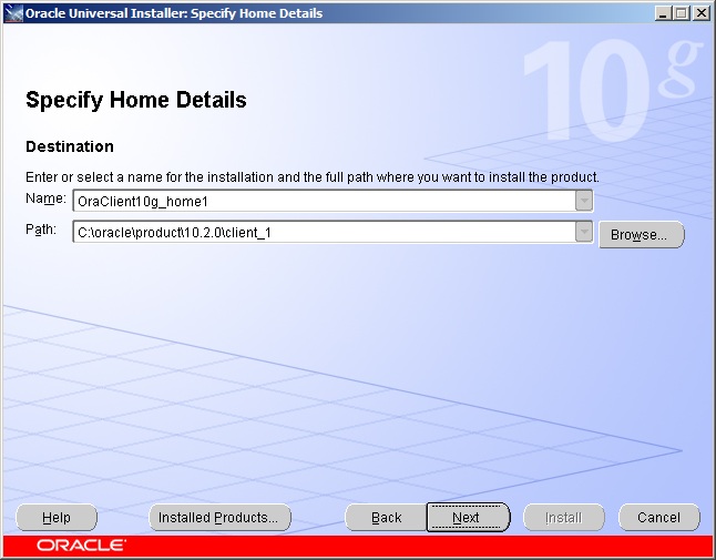 Oracle Client - Instalação 3