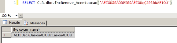 SQL Server - Remove acentuação - SQL CLR