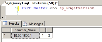 Procedures XP - sp_MSgetversion