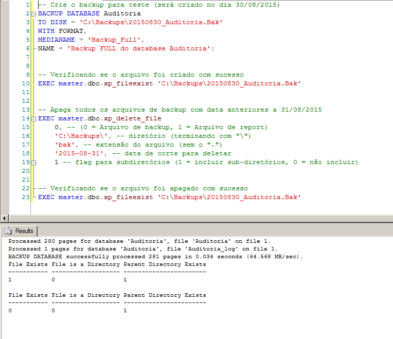 Procedures XP - sp_delete_file