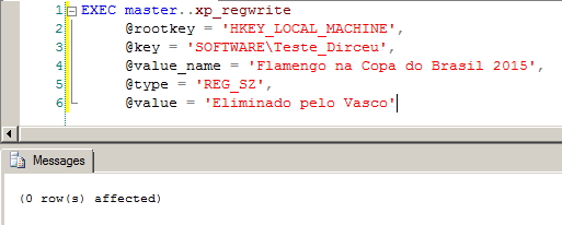 Procedures XP - xp_regwrite_1
