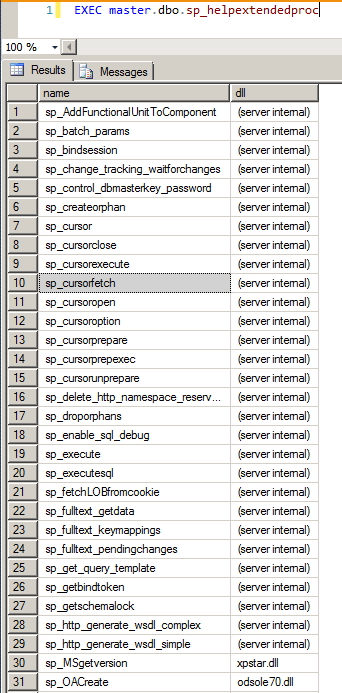 XP Procedures - sp_helpextendedproc