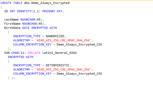 SQL Server 2016 - Always Encrypted