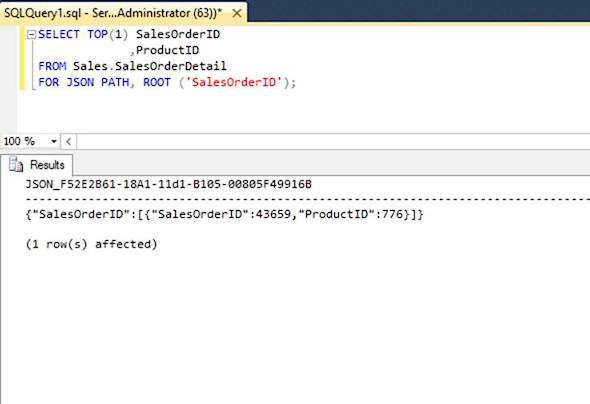 SQL Server 2016 - JSON Support