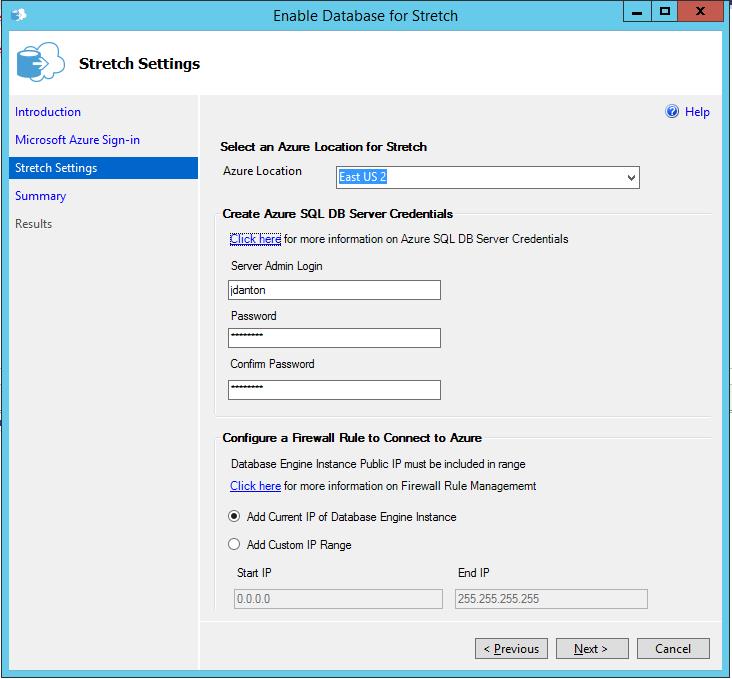 SQL Server 2016 - Strech Database 2
