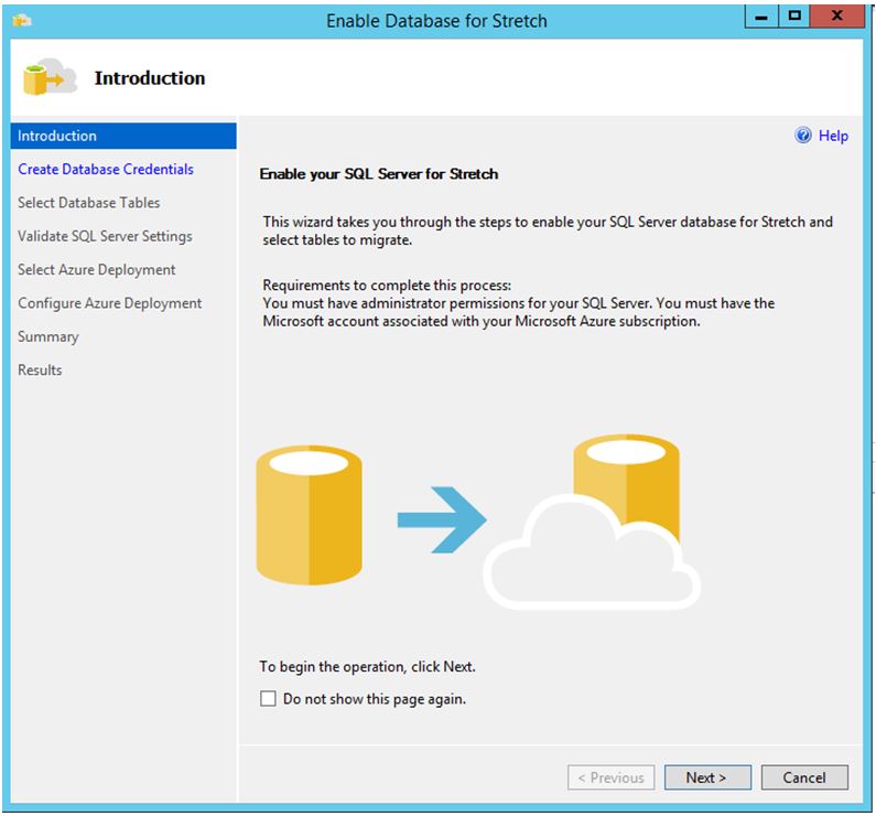 SQL Server 2016 - Strech Database
