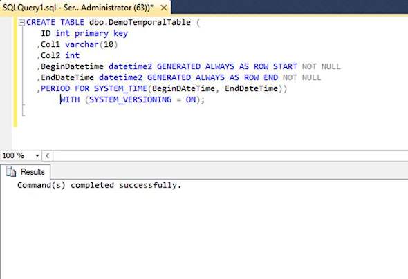 SQL Server 2016 - Temporal Tables
