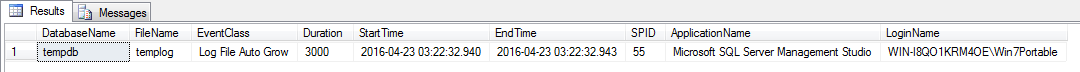 SQL Server - Traces Autogrowth