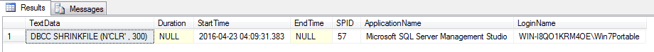SQL Server - Traces Shrink