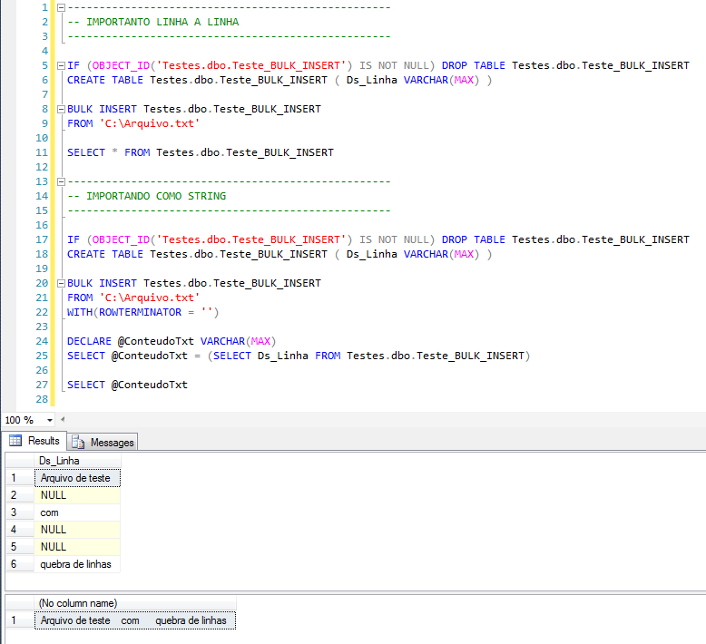 SQL Server - How to import text files with BULK INSERT