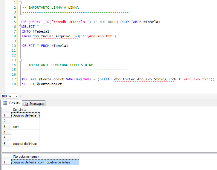 SQL Server - How to import text files with OLE Automation