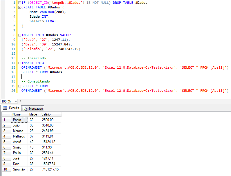 SQL Server - How to insert export data from database to Excel spreadsheet3