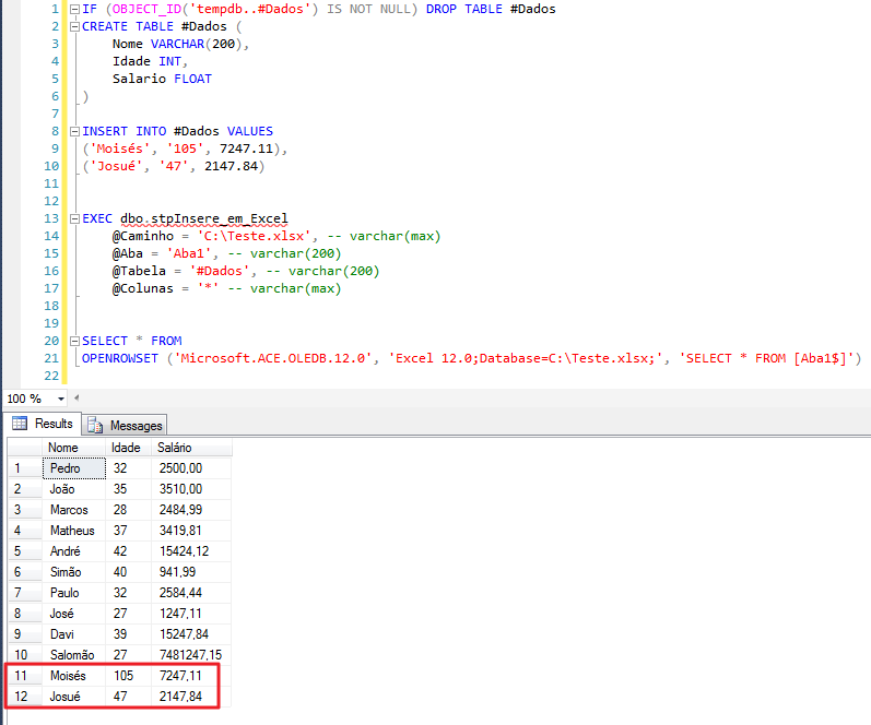 SQL Server - How to insert export data from database to Excel spreadsheet4