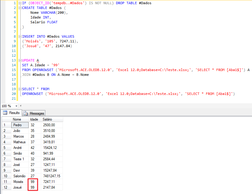 SQL Server - How to update data in Excel spreadsheet from database2