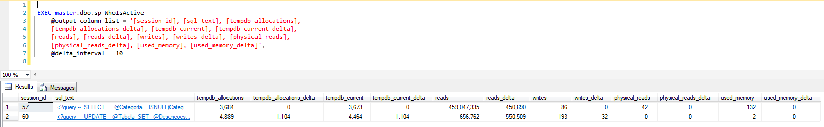 SQL Server - sp_WhoIsActive delta_interval