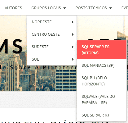 Informações sobre os grupos locais de sua região